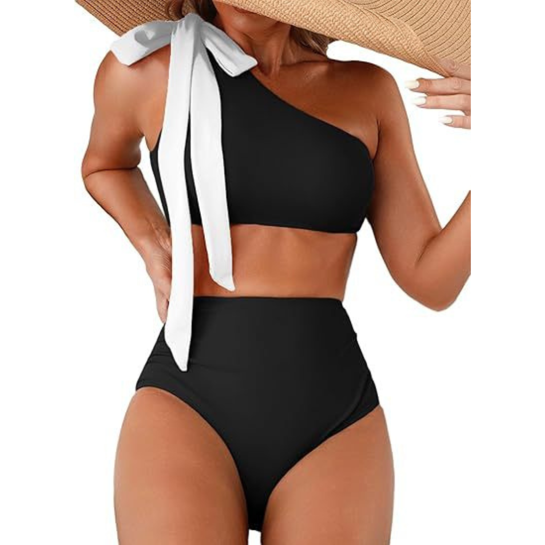 Marit | Magas Derék, Egy Vállas Bikini