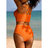 Melanie | Magas Derékú Ráncolt Bikini