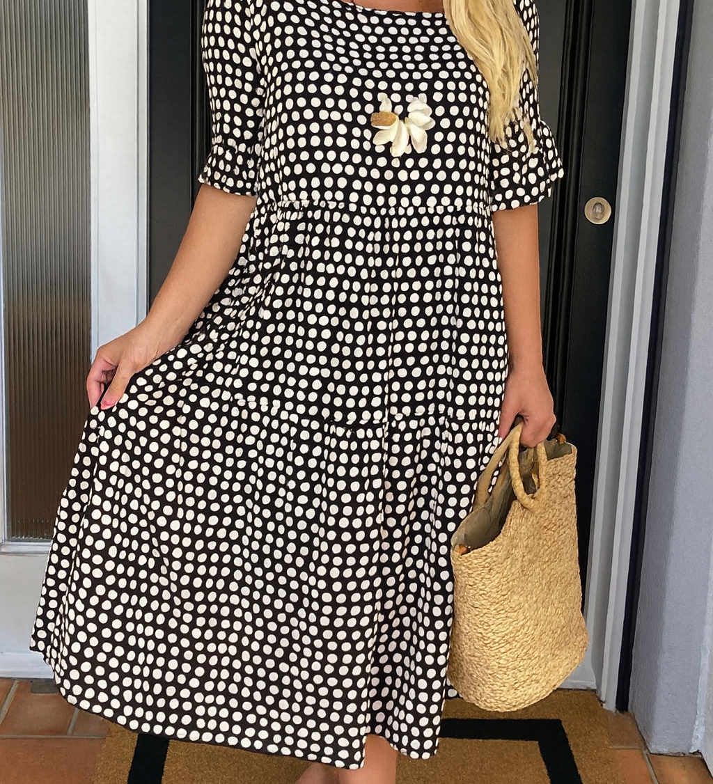 Noémie™ — Elegáns, természetes, folyékony midi ruha