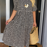 Noémie™ — Elegáns, természetes, folyékony midi ruha