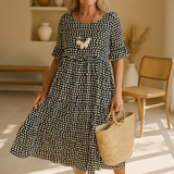 Noémie™ — Elegáns, természetes, folyékony midi ruha