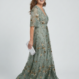 Athena | Elegáns Virágmintás Maxi Ruha