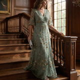 Athena | Elegáns Virágmintás Maxi Ruha