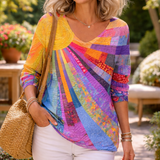 Maja | Vintage Színes Patchwork Póló
