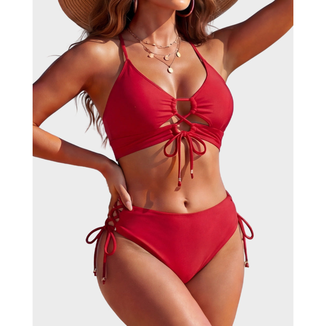 Nadia | Nyakpántos Bikini Kötővel
