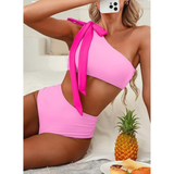Marit | Magas Derék, Egy Vállas Bikini