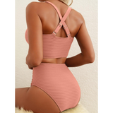 Melanie | Magas Derékú Ráncolt Bikini