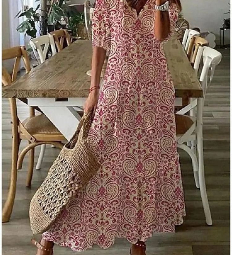 Élodie™ — Elegáns virágmintás maxi ruha