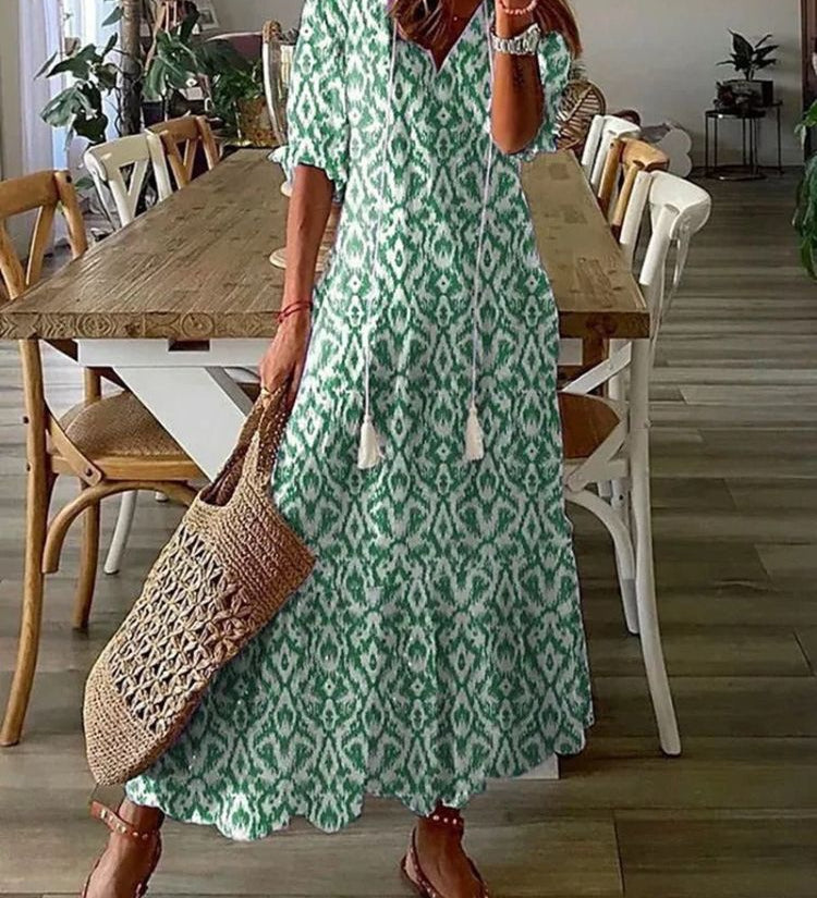 Élodie™ — Elegáns virágmintás maxi ruha