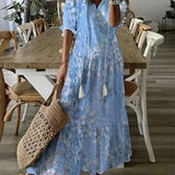 Élodie™ — Elegáns virágmintás maxi ruha