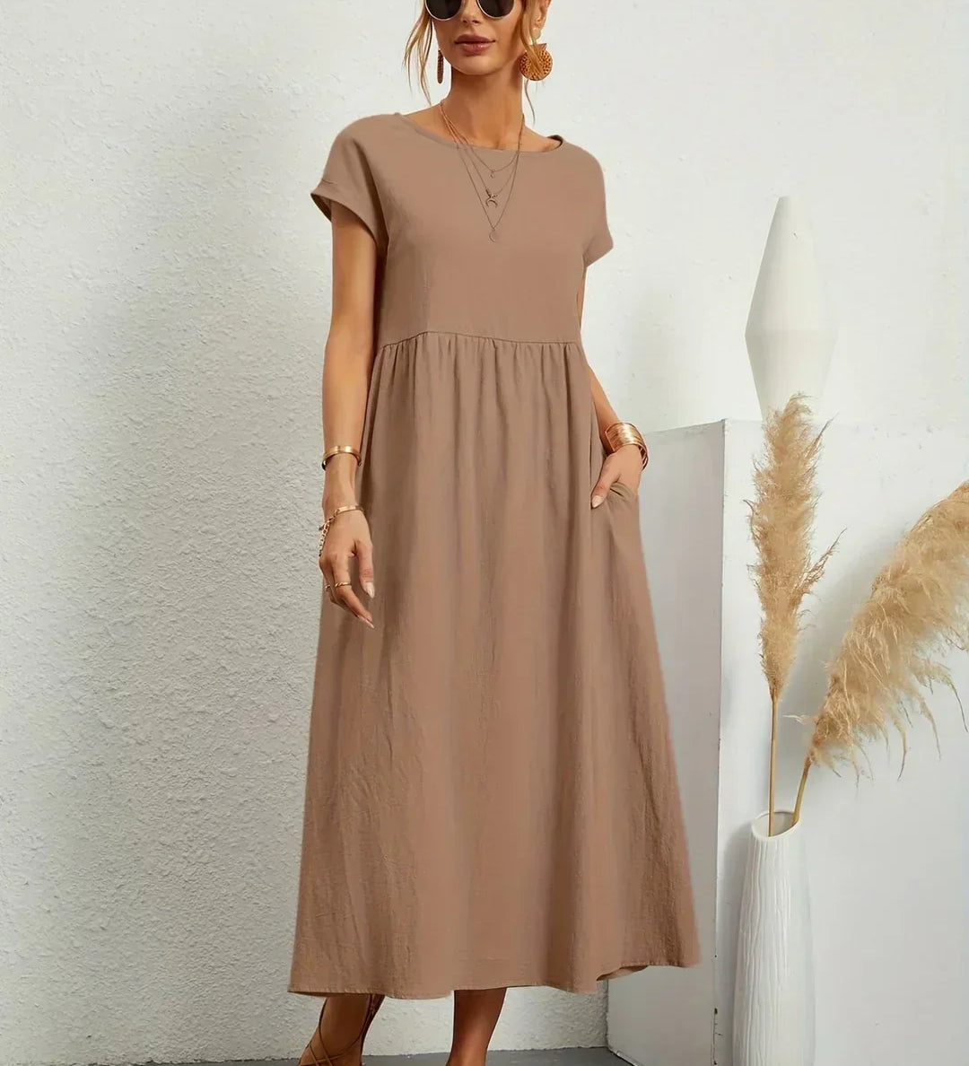 Gabrielle™ — Midi elegáns, folyékony ruha