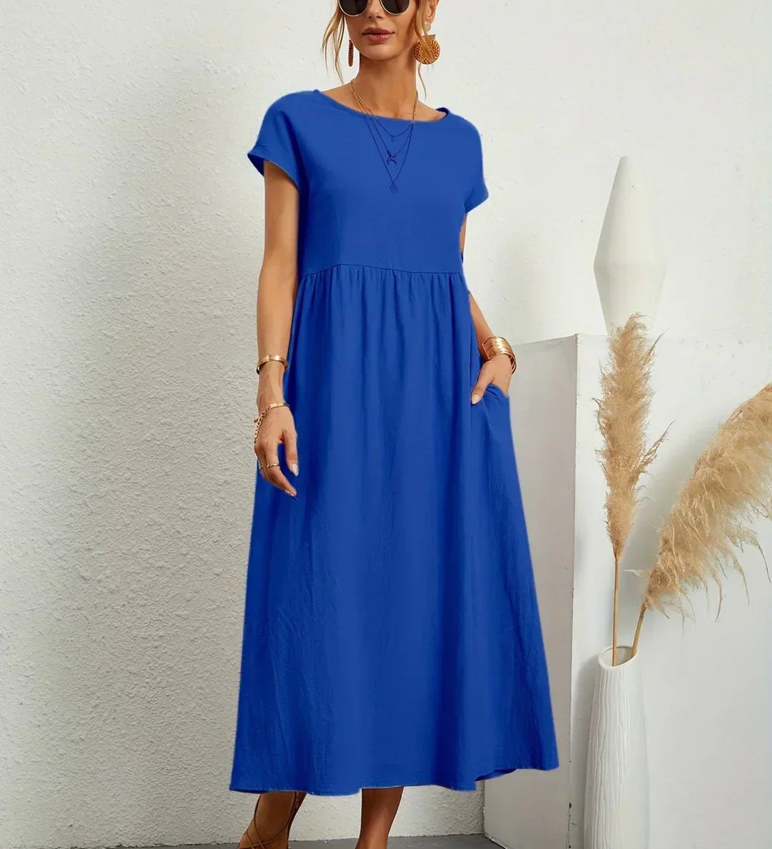 Gabrielle™ — Midi elegáns, folyékony ruha