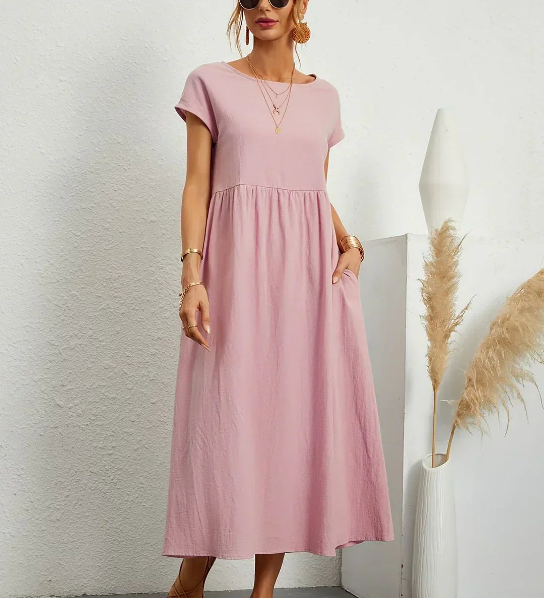 Gabrielle™ — Midi elegáns, folyékony ruha