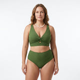 Melanie | Magas Derékú Ráncolt Bikini