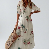 Élodie™ — Elegáns virágmintás maxi ruha